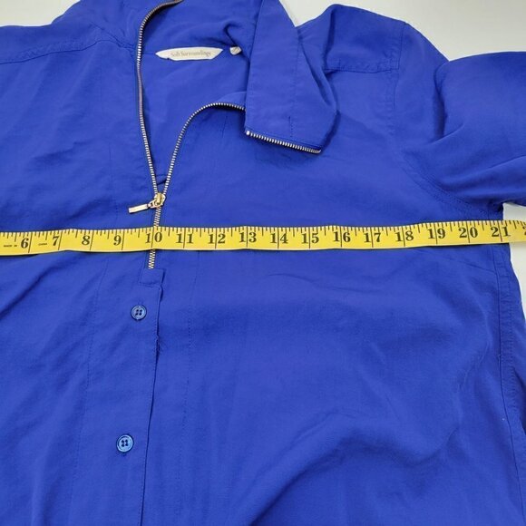 Soft Surroundings Women's Loretta Tunic Top in Electric Blue Long Sleeve Size M - Picture 12 of 13